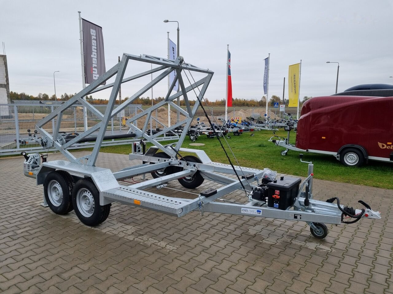 New Cable drum trailer TA-NO DRUM PRO electric winch / elektryczna wciągarka | 3500kg: picture 17