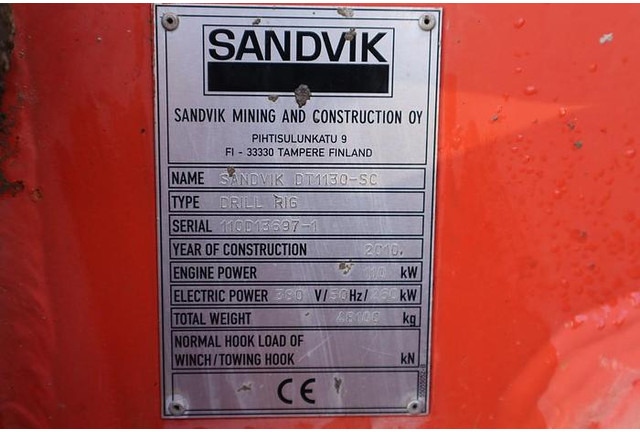 Drilling rig Sandvik DT1130-SC: picture 19