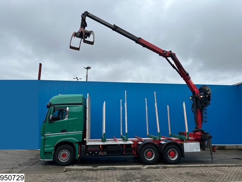 Timber truck, Crane truck Mercedes-Benz Actros 3363 6x4, Wood transport, Retarder, Palfinger Epsilon: picture 7