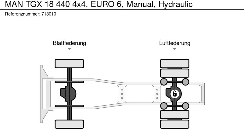 Tractor unit MAN TGX 18 440 4x4, EURO 6, Manual, Hydraulic: picture 14