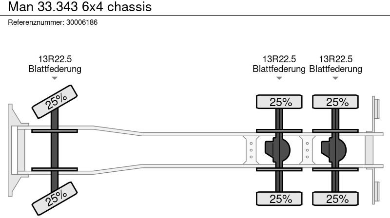 Cab chassis truck MAN 33.343 6x4 chassis: picture 14
