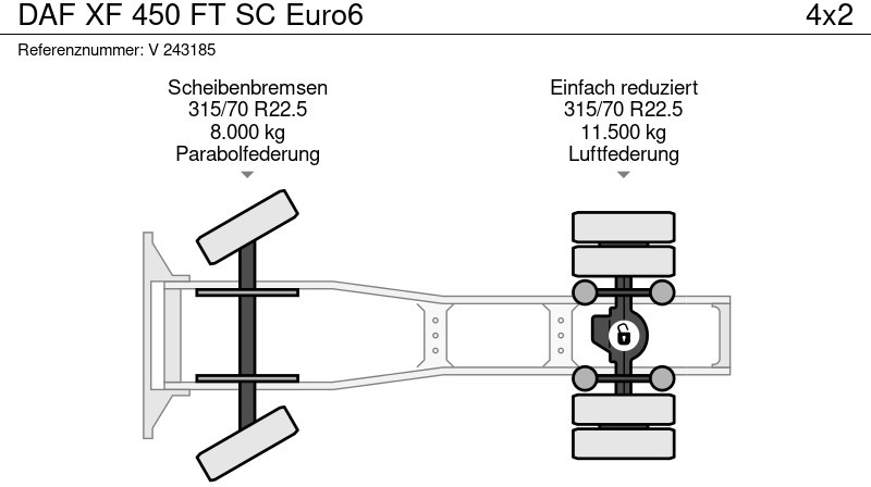 Tractor unit DAF XF 450 FT SC Euro6: picture 9