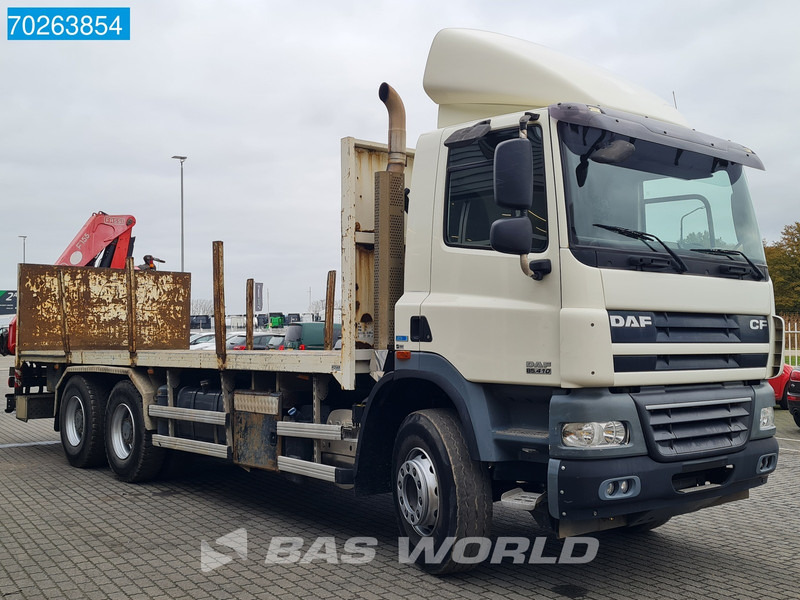 Dropside/ Flatbed truck, Crane truck DAF CF85.410 6X4 Fassi F155A.0.23 kran Cane Retarder Big-Axle Euro 5: picture 18