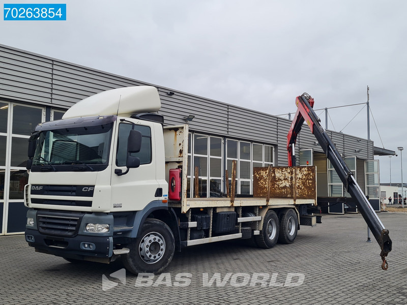 Dropside/ Flatbed truck, Crane truck DAF CF85.410 6X4 Fassi F155A.0.23 kran Cane Retarder Big-Axle Euro 5: picture 6