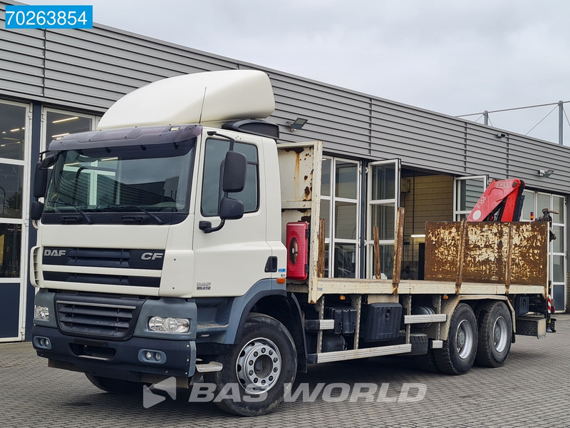 Dropside/ Flatbed truck, Crane truck DAF CF85.410 6X4 Fassi F155A.0.23 kran Cane Retarder Big-Axle Euro 5: picture 13