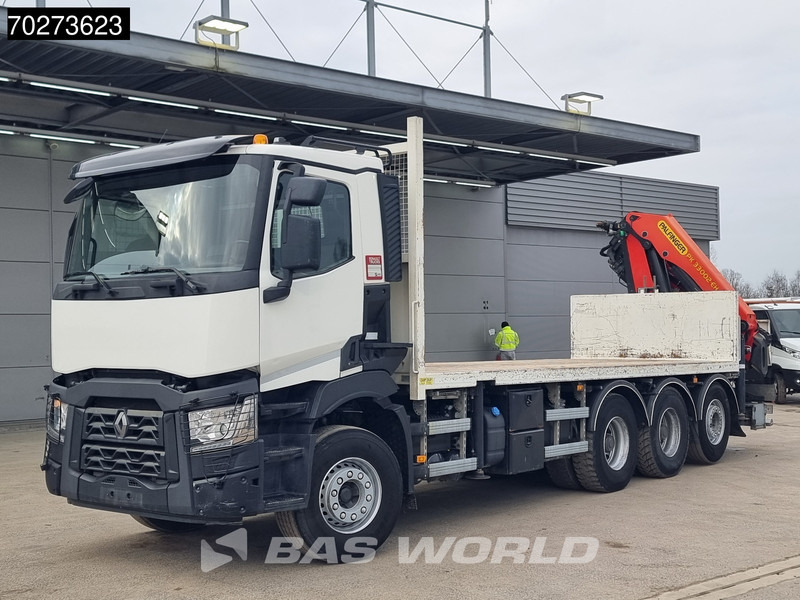 Dropside/ Flatbed truck, Crane truck Renault C 430 8X4 Palfinger PK33002 EH 6x Extensions Euro 6: picture 13