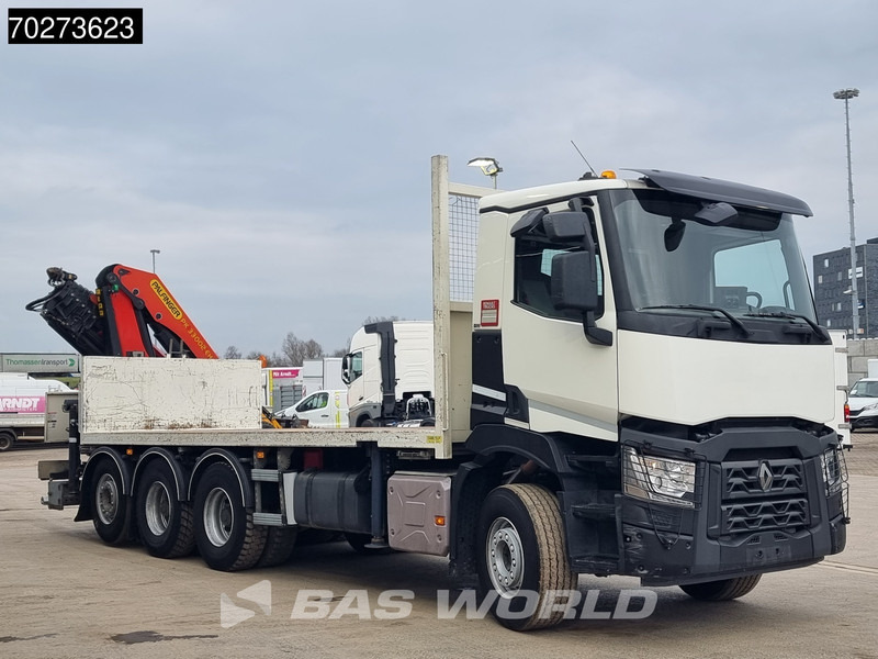 Dropside/ Flatbed truck, Crane truck Renault C 430 8X4 Palfinger PK33002 EH 6x Extensions Euro 6: picture 16