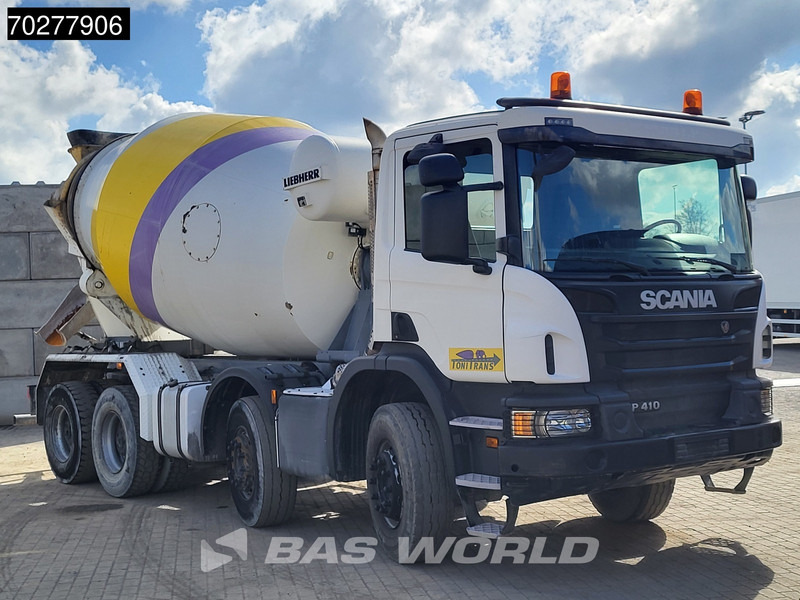 Concrete mixer truck Scania P410 8X4 9m3 Liebherr Mixer Manual Big-Axle Steelsuspension: picture 12