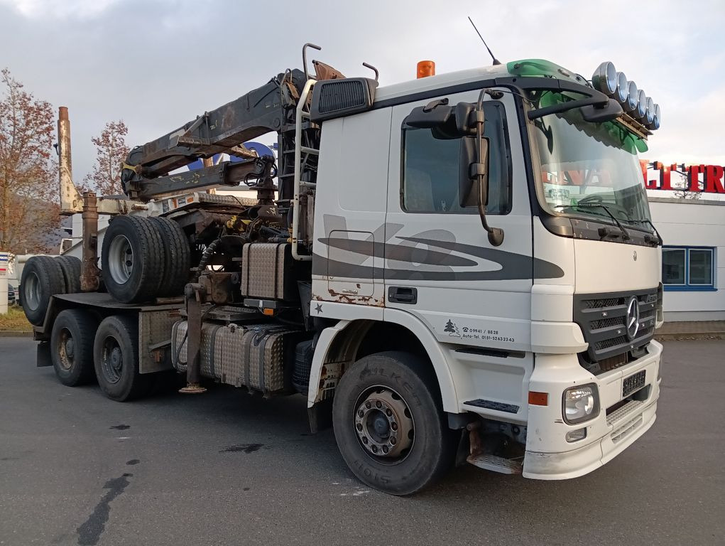 Timber truck, Crane truck Mercedes-Benz V8 3355 6x4 Blatt/Blatt ATM/ATG GLOGGER EPSILON: picture 19