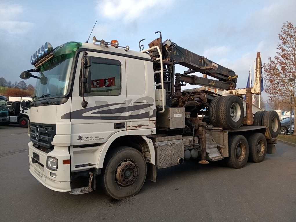 Timber truck, Crane truck Mercedes-Benz V8 3355 6x4 Blatt/Blatt ATM/ATG GLOGGER EPSILON: picture 22