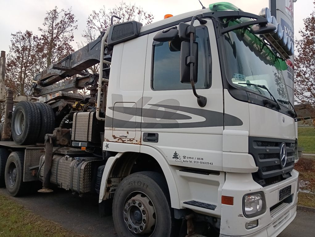 Timber truck, Crane truck Mercedes-Benz V8 3355 6x4 Blatt/Blatt ATM/ATG GLOGGER EPSILON: picture 7