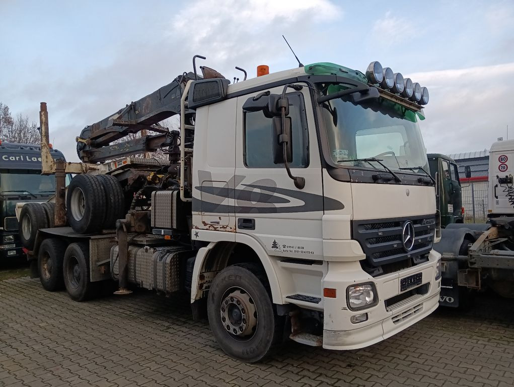 Timber truck, Crane truck Mercedes-Benz V8 3355 6x4 Blatt/Blatt ATM/ATG GLOGGER EPSILON: picture 21