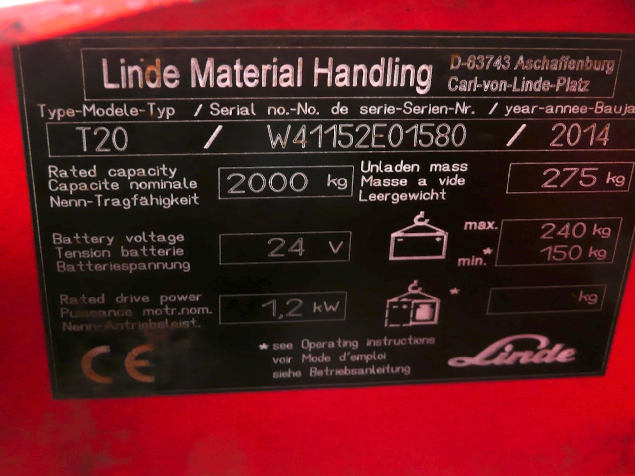 Pallet truck Linde T 20: picture 8