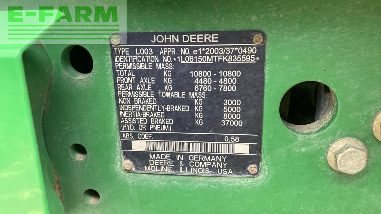 Farm tractor John Deere 6150m: picture 22