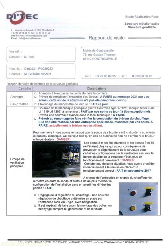 Tool/ Equipment Structure gonflable terrain de tennis (bulle de tennis) DITEC + éclairage intérieur: picture 13