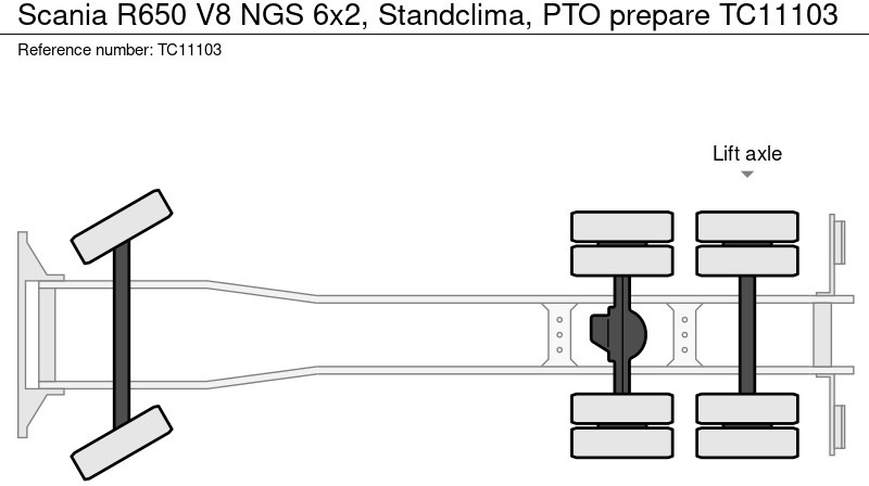 Cab chassis truck Scania R650 V8 NGS 6x2, Standairco, Pto voorbereid: picture 9