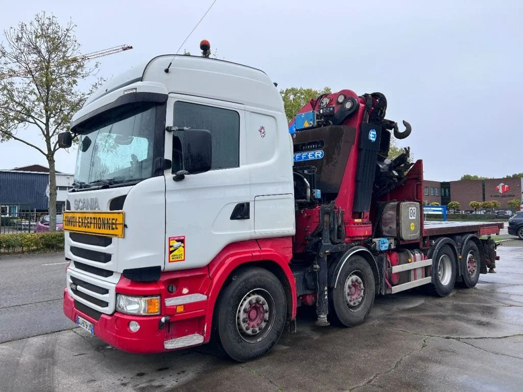 Crane truck, Dropside/ Flatbed truck Scania R490 8X2 EURO 6 + EFFER 1750/4S + REMOTE: picture 8