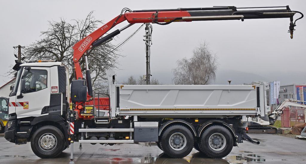 Crane truck, Tipper Renault C380 *KIPPER 5,10 m* FASSI F175A.0.22+FUNK /6x4: picture 6