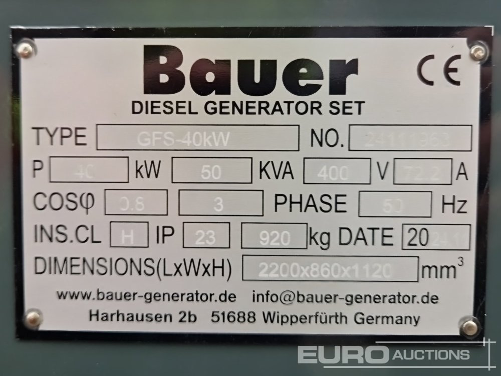 Generator set Unused Bauer GFS-40KW: picture 13