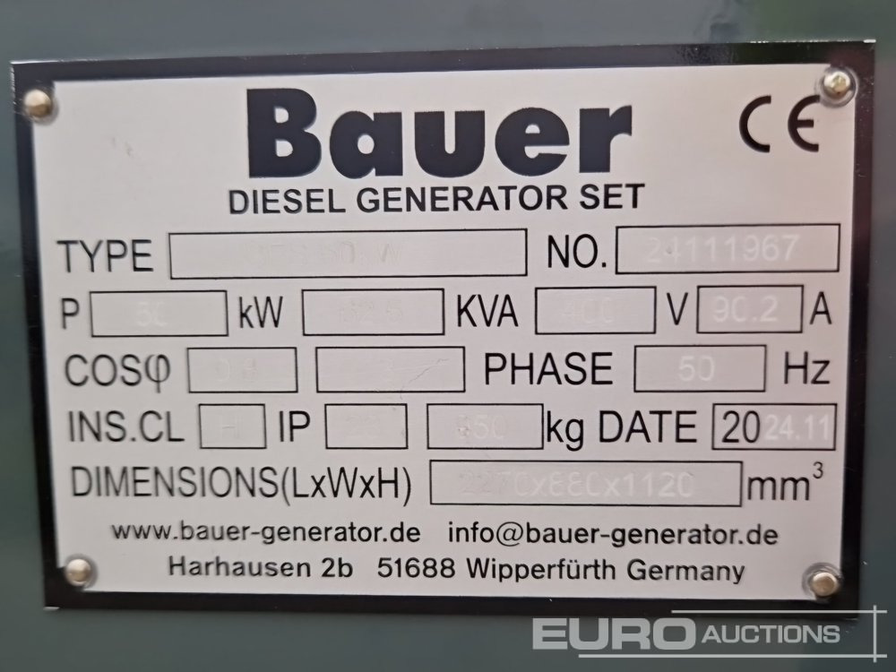 Generator set Unused Bauer GFS-50KW: picture 13