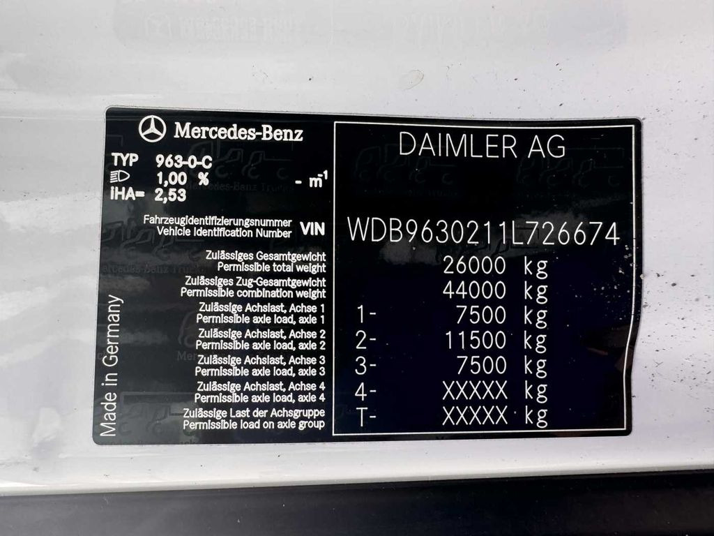 Refrigerator truck Mercedes-Benz Actros 2543 L nR 6x2 BDF LBW Carrier Retarder: picture 14