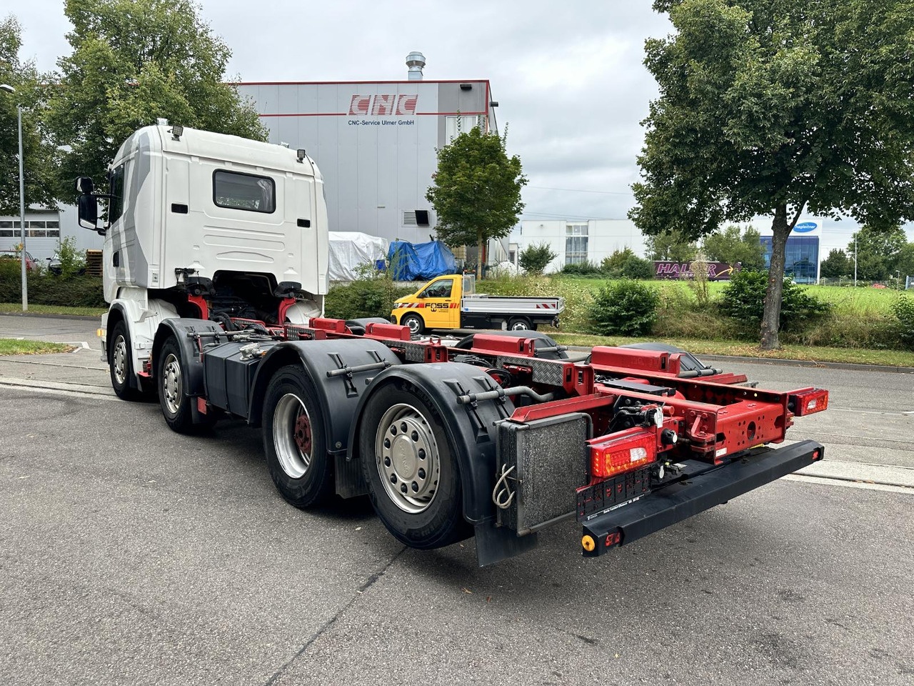 Dropside/ Flatbed truck, Crane truck Scania R 480 LB 8x2 | Palfinger PK 78.002-SH E | 100 t Schwerlast-Transportraupe | Abrollkipper: picture 39